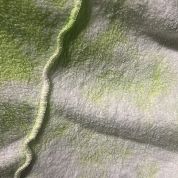 NWT! Free People Kelly Tie Dye Green Citron Grey Sweatshirt Large - Picture 4 of 9